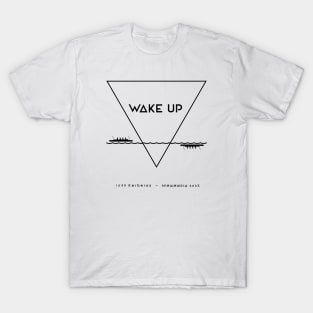 WAKE UP - black injection T-Shirt